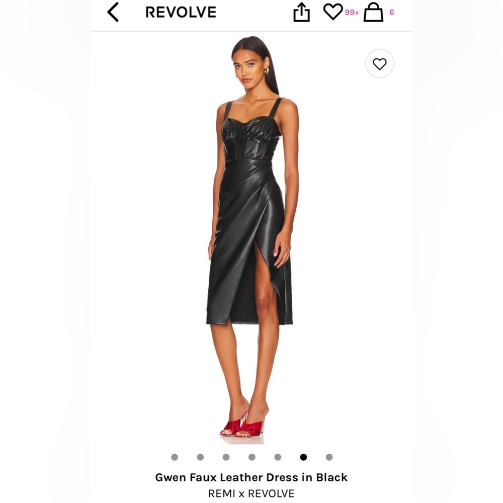 Black faux leather dress size small